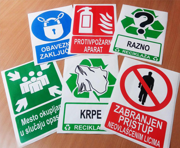 Deklaracije i nalepnice svih vrsta